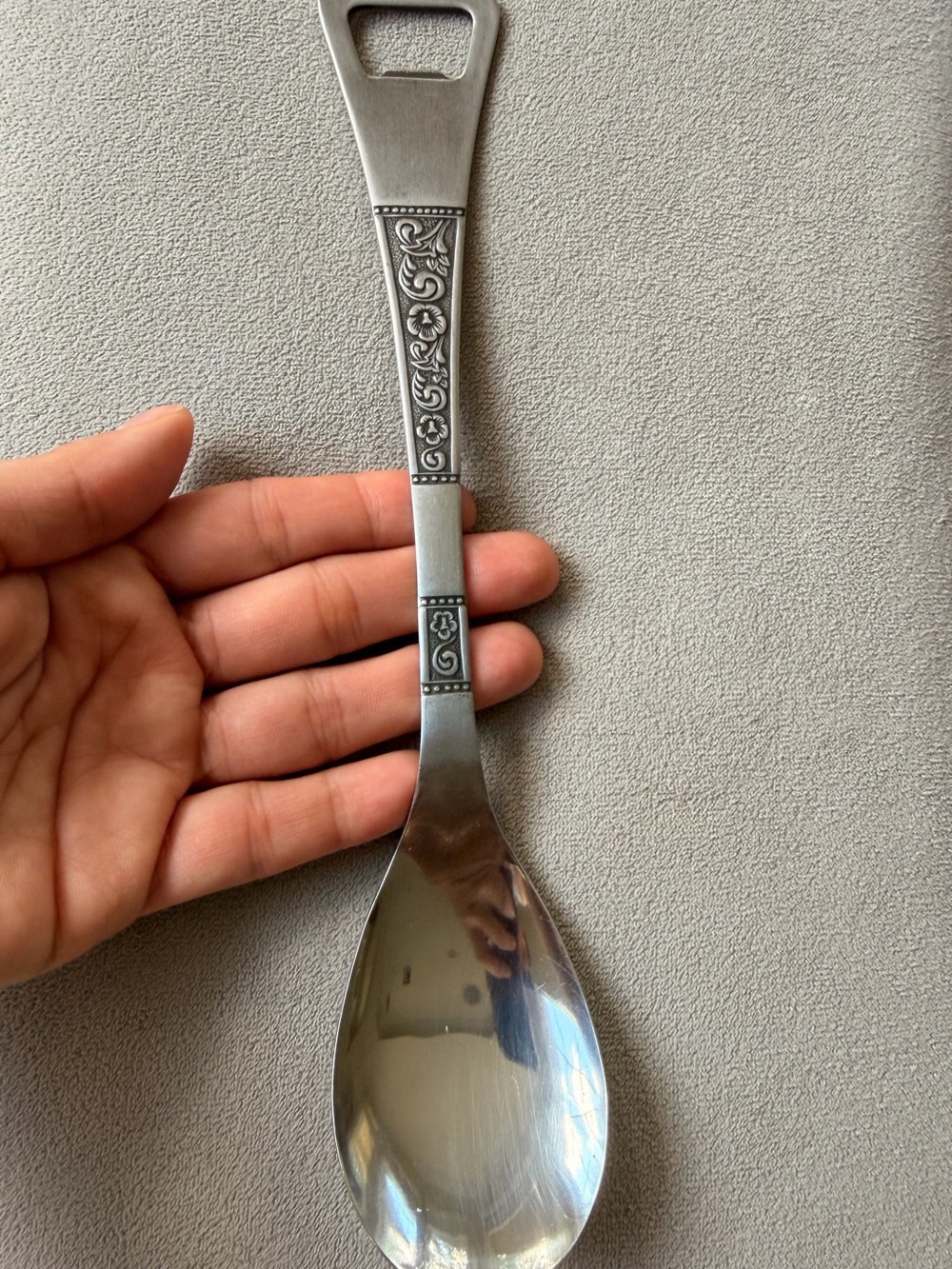 Vintage Serving / Salad Spoon Stainless Steel Made in Japan